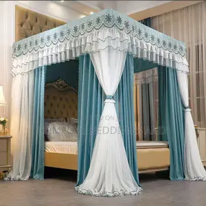 Four Stand Curtain Mosquito Net Blue 5*6, 6*6
