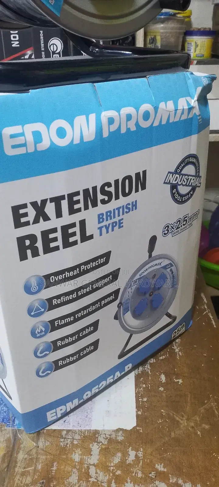 Edon Promax-25m-Extension Cable Reel(3x2.5mm Cable)
