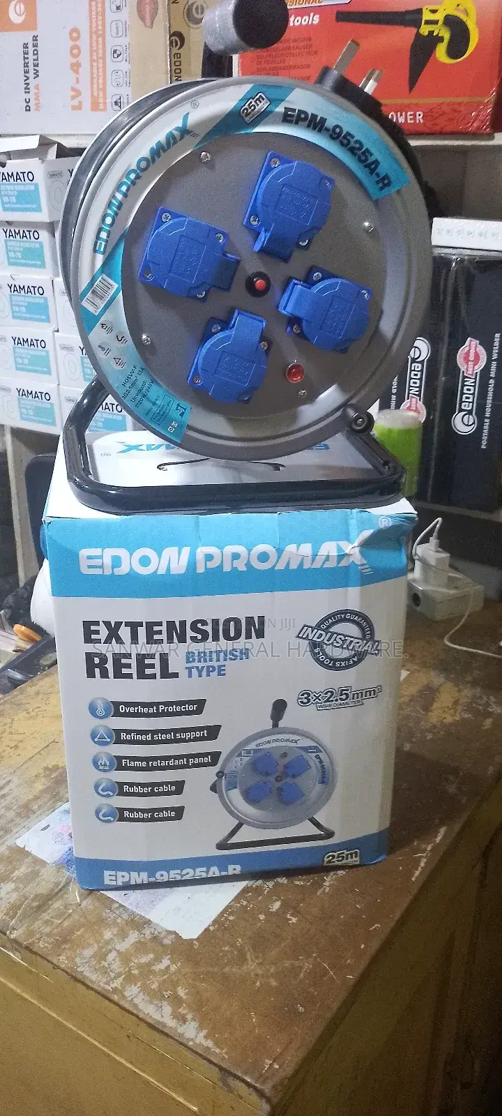 Edon Promax-25m-Extension Cable Reel(3x2.5mm Cable)