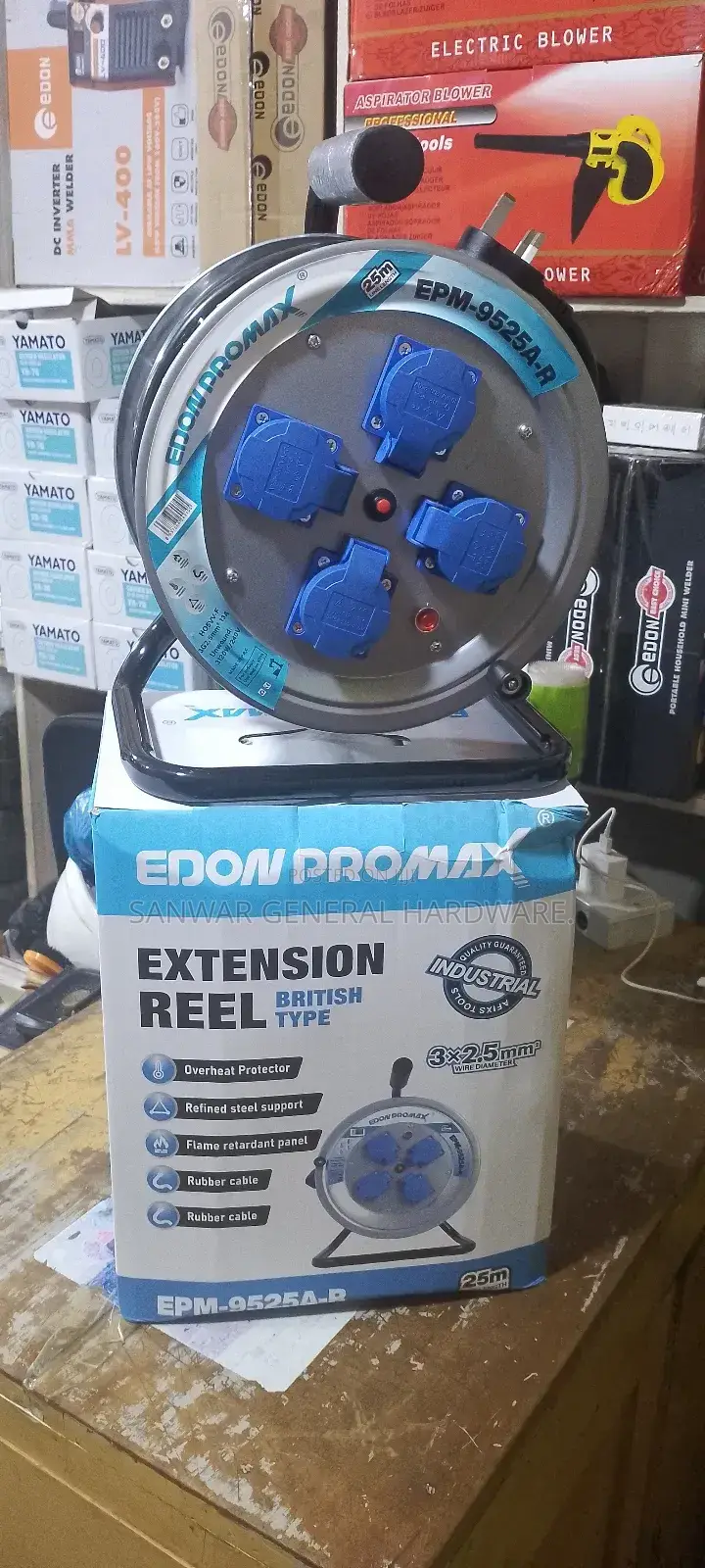 Edon Promax-25m-Extension Cable Reel(3x2.5mm Cable)