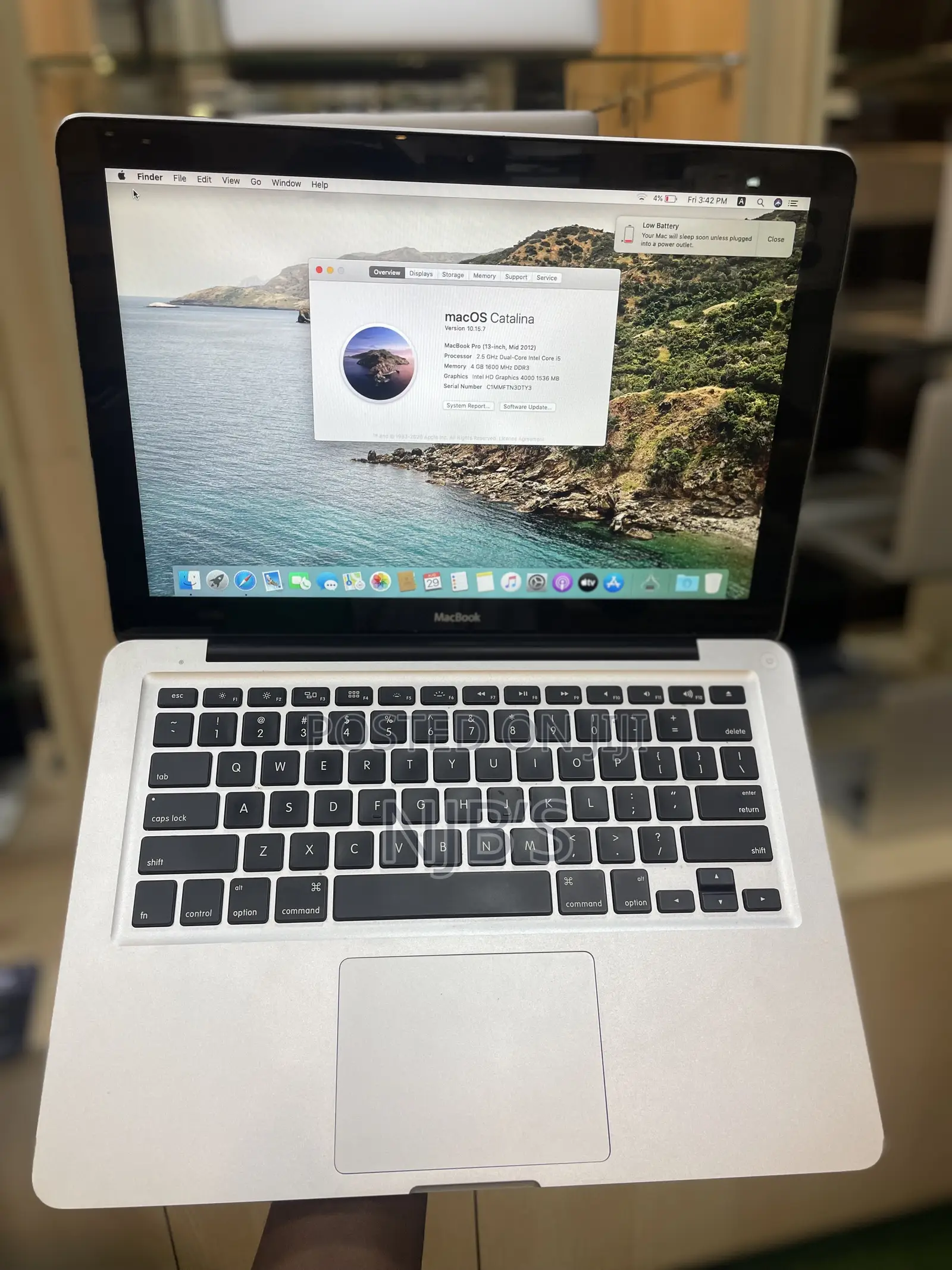 Laptop Apple MacBook Pro 2012 4GB Intel Core I5 SSD 256GB