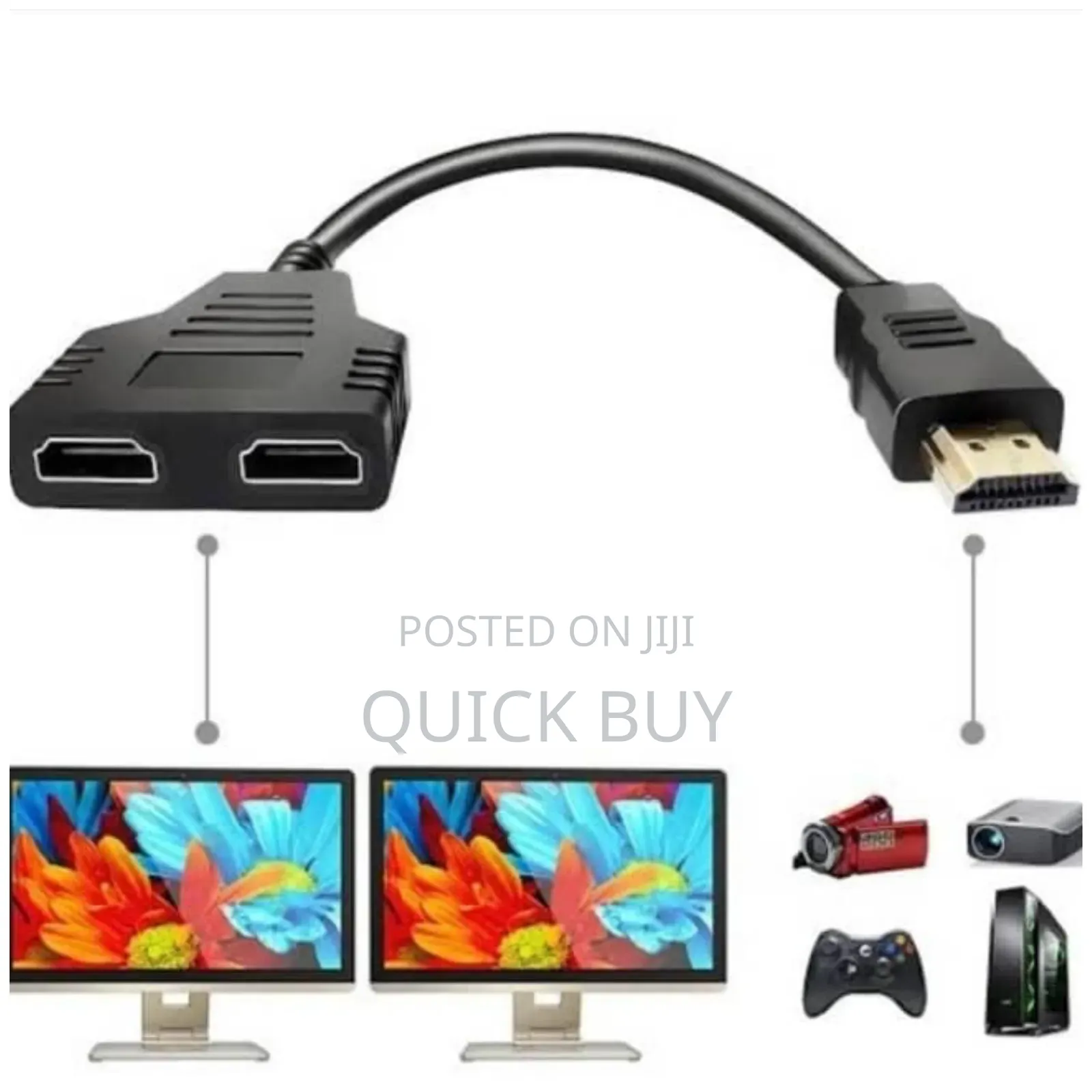 Hdmi Cable Splitter 1 in 2 Out Hdmi Adapter Cable