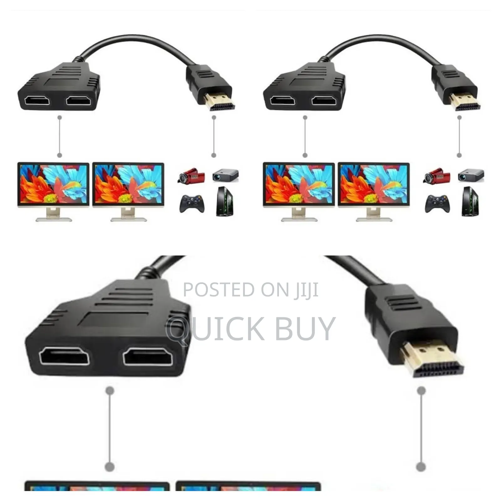 Hdmi Cable Splitter 1 in 2 Out Hdmi Adapter Cable