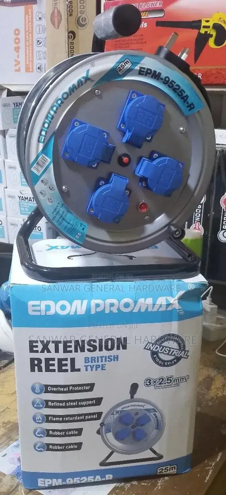 Edon Promax-25m-Extension Cable Reel(3x2.5mm Cable)