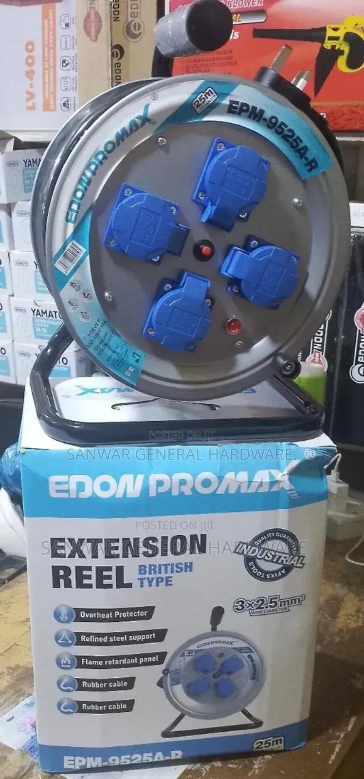 Edon Promax-25m-Extension Cable Reel(3x2.5mm Cable)