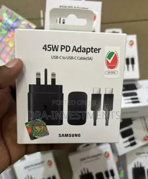 Samsung Charger 45w Pd Adapter Usb-C to Usb-C Cable(5a)