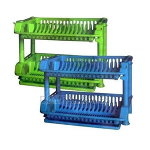 2 Tier Plastic Kitchen Dish Rack Drainer