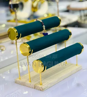 Classy 3-Tier Bangle (Jewelry Stands) With Gold Metal Supports