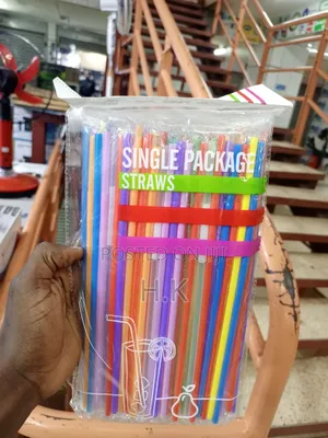Jacent Brand Disposable Plastic Drinking Straws.