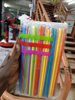 Jacent Brand Disposable Plastic Drinking Straws.