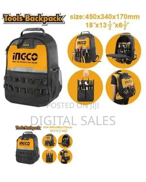 Ingco Tools Backpack 8kg Max Load - Grey