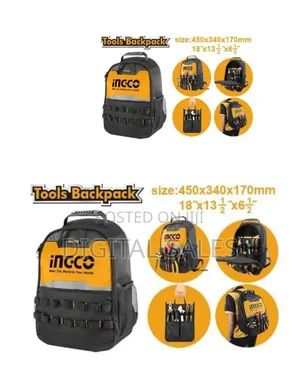 Ingco Tools Backpack 8kg Max Load - Grey