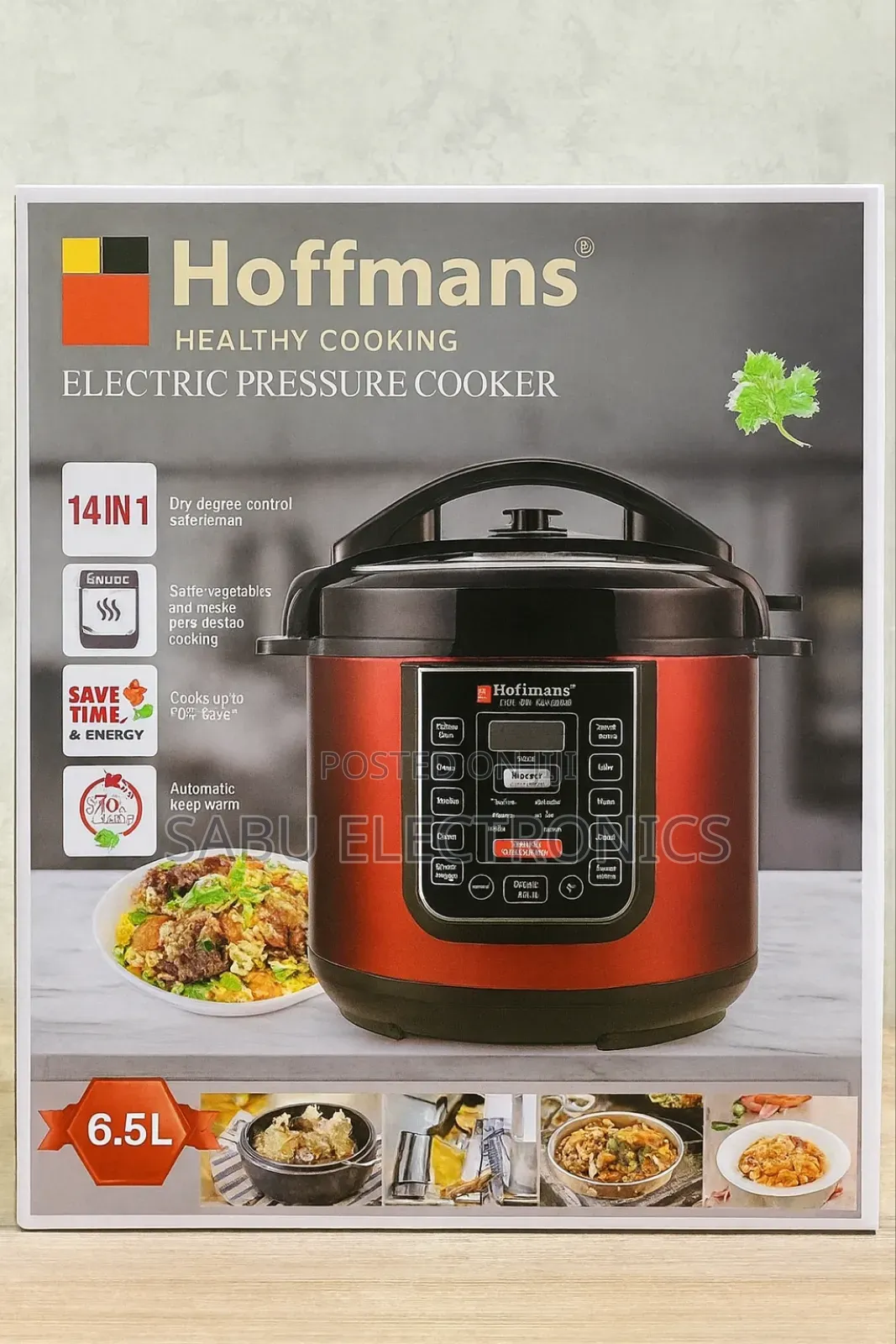 6.5l Hoffman Multi-Function Electric Cooker –Pressure Stew Rice Maker