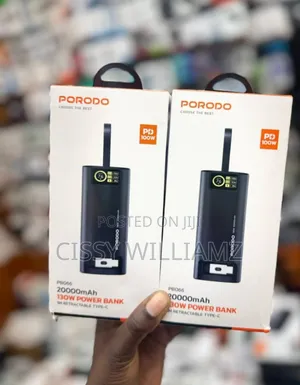 Porodo 20000mah 130w Power Bank - Laptop Charger