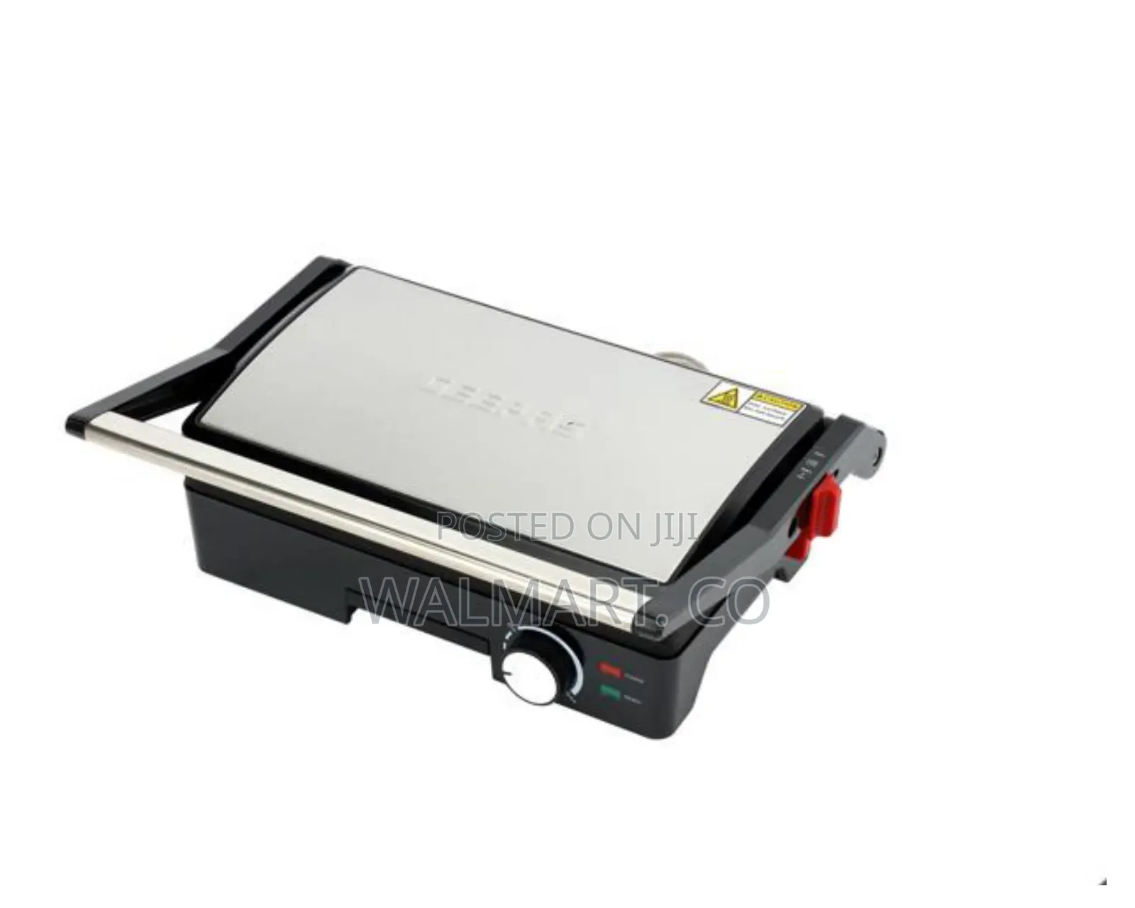 Stainless Steel Grill Maker Power and Ready Light Ggm5394 Geepas