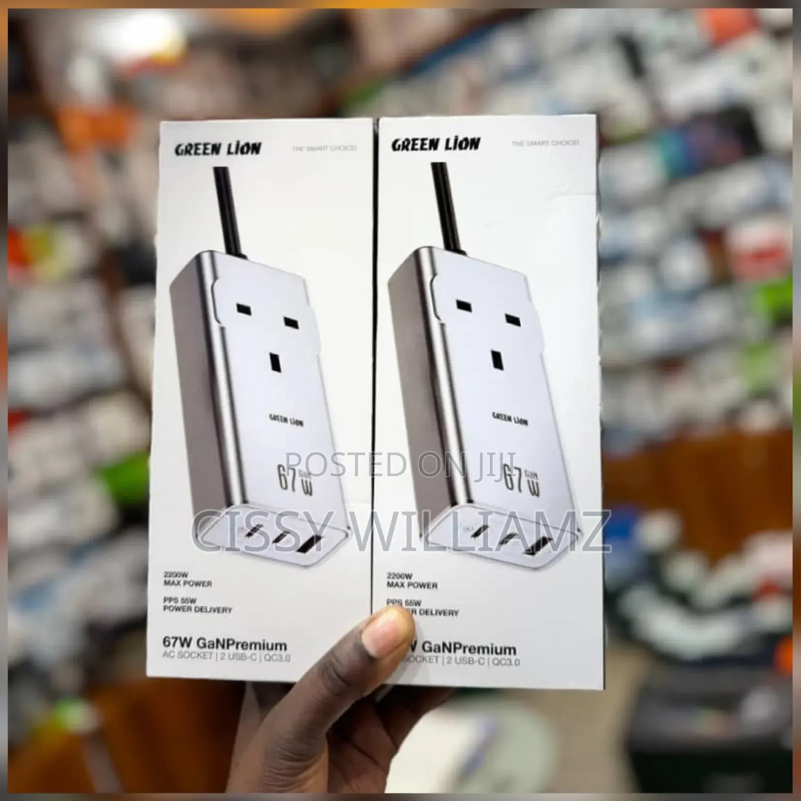 Green Lion 67w Gan Premium Ac Socket - High Efficiency Power Adapter