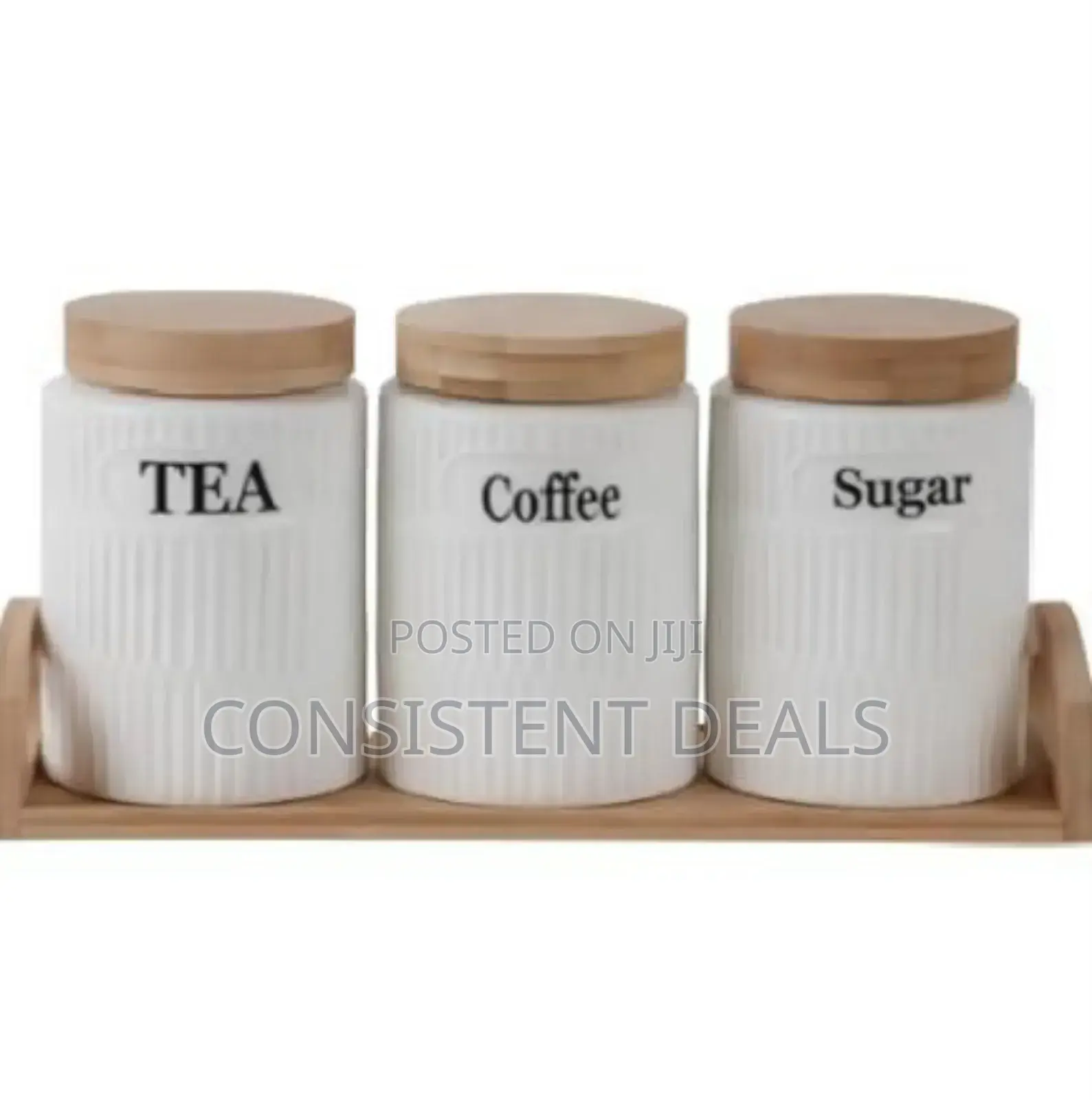 Tea, Coffee, Sugar Ceramic Canisters