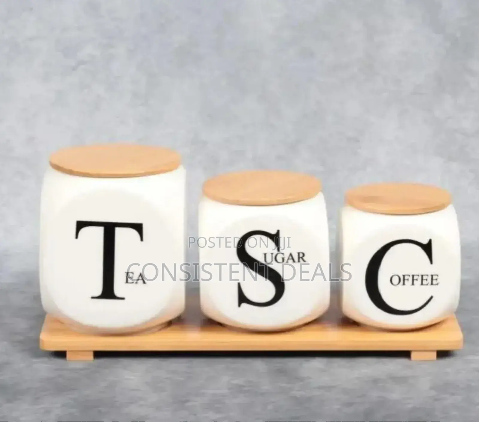 Tea, Sugar, Coffee Storage Ceramic Canisters