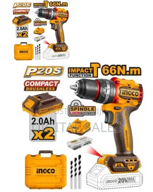 Ingco Cordless Kit 20v Industrial Combo 5 Piece