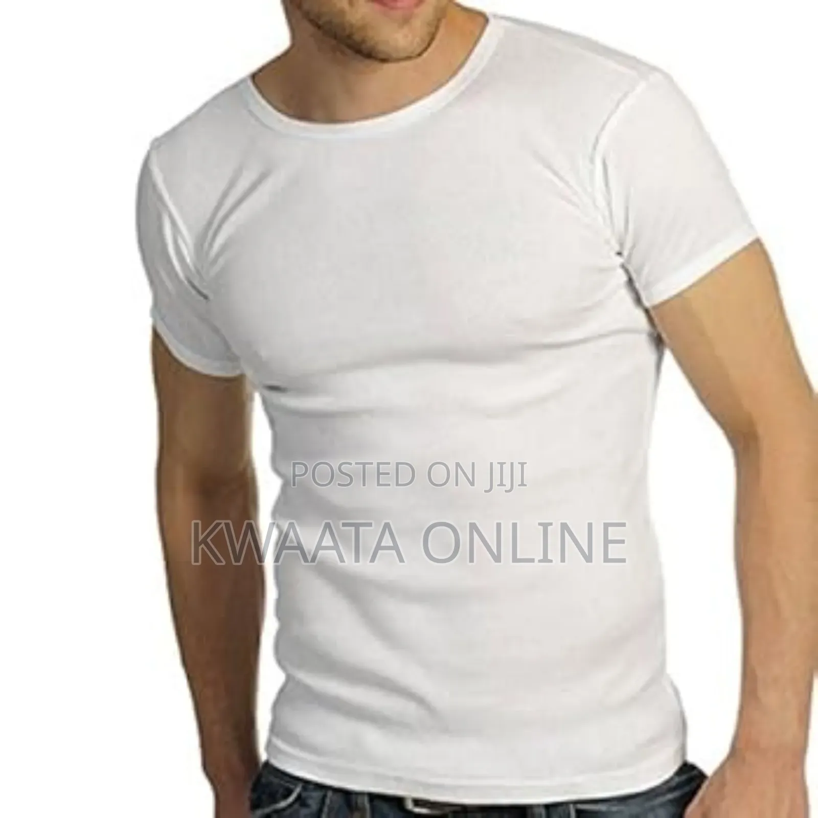 Yarrison Undershirts Round Neck Crew White, Black, Grey 3 Piece Pack
