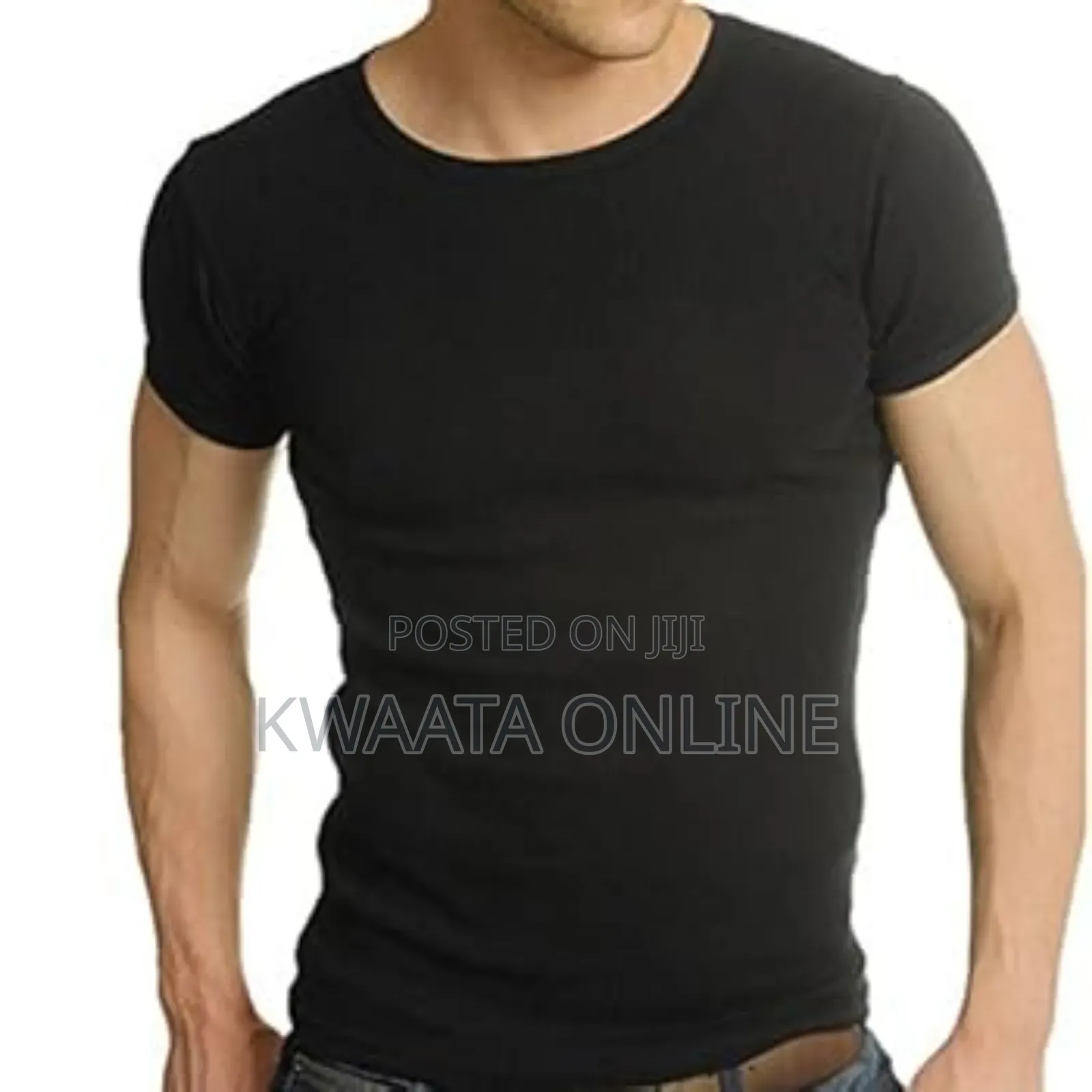 Yarrison Undershirts Round Neck Crew White, Black, Grey 3 Piece Pack