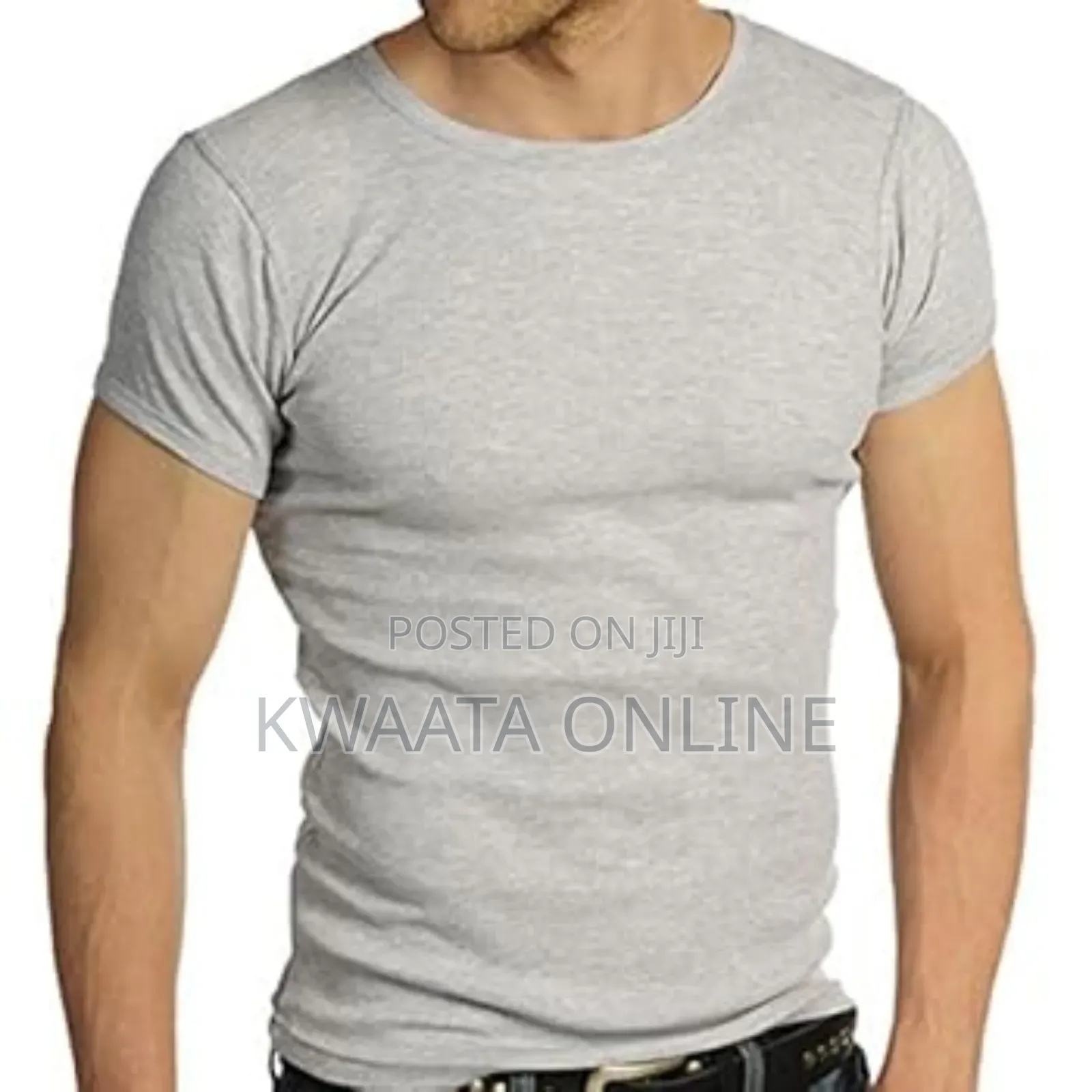 Yarrison Undershirts Round Neck Crew White, Black, Grey 3 Piece Pack