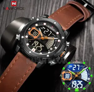 Original Brown Leather Strap Naviforce Watch