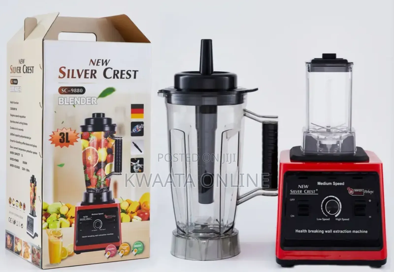 3 Litres Silver Crest Commercial Blender 2 in 1, 800w