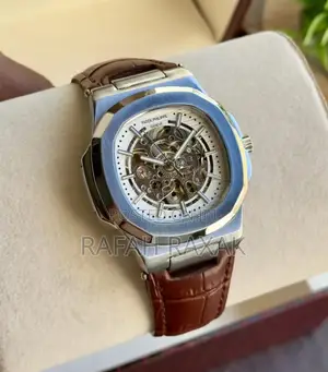 Original Men’S Patek Philippe Geneve Brown Leather Watch