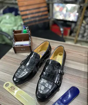 Original Black Renato Castello Double Monk Strap Loafers