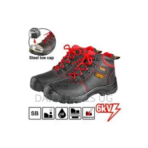 Ingco Insulated Safety Boots With Steel Toe Cap-black