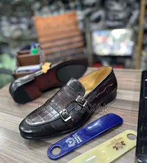 Original Men’S Dark Tan Renato Castello Double Monk Strap Loafers