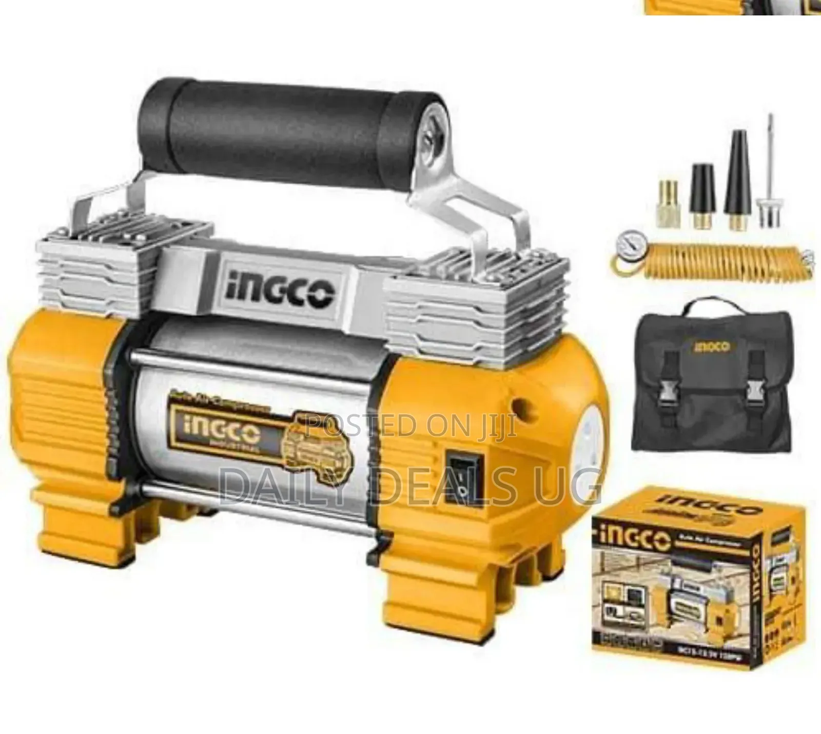 Ingco Auto Air Compressor 12v,18a-Silver