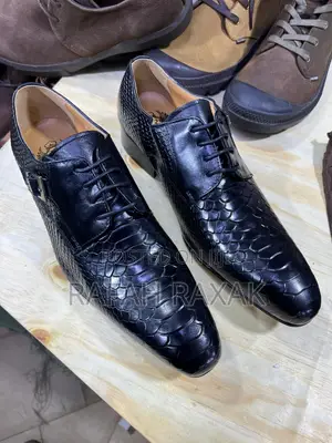 Men’S Black Snake Skin Pasquale Albaino Formal/Gentle Shoes
