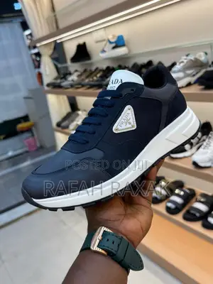 Original Blue/White Super Classic Prada Prax 01 Sneakers