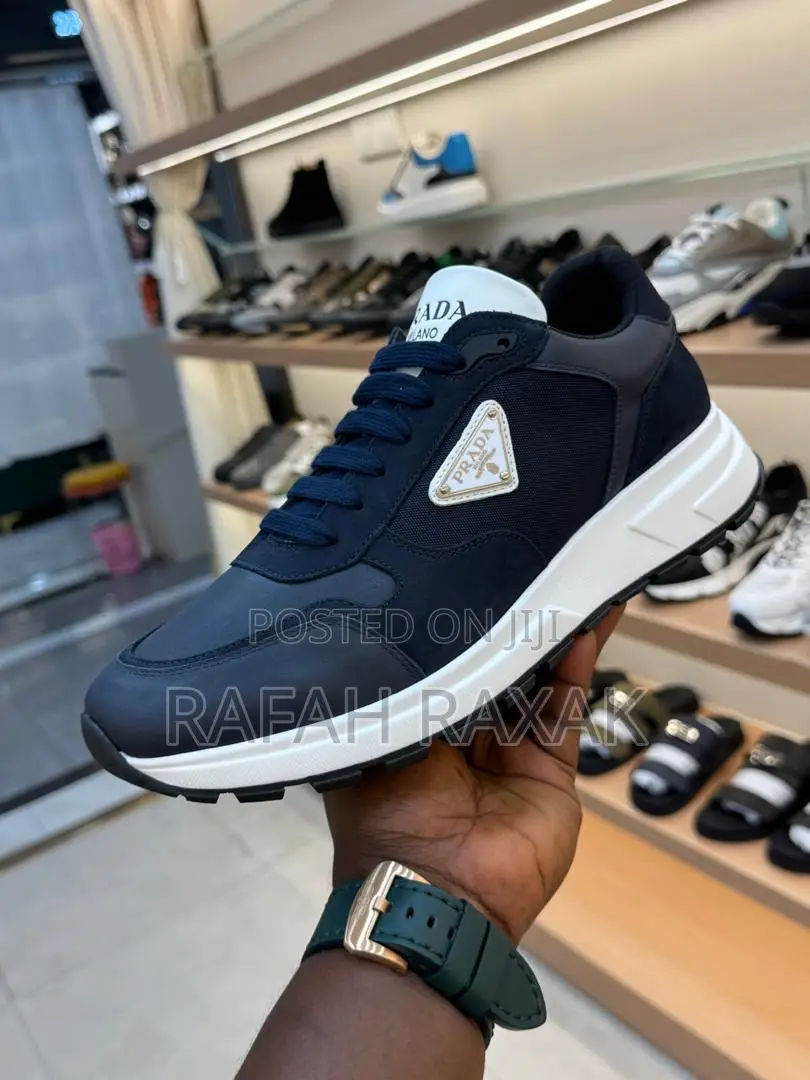 Original Blue/White Super Classic Prada Prax 01 Sneakers