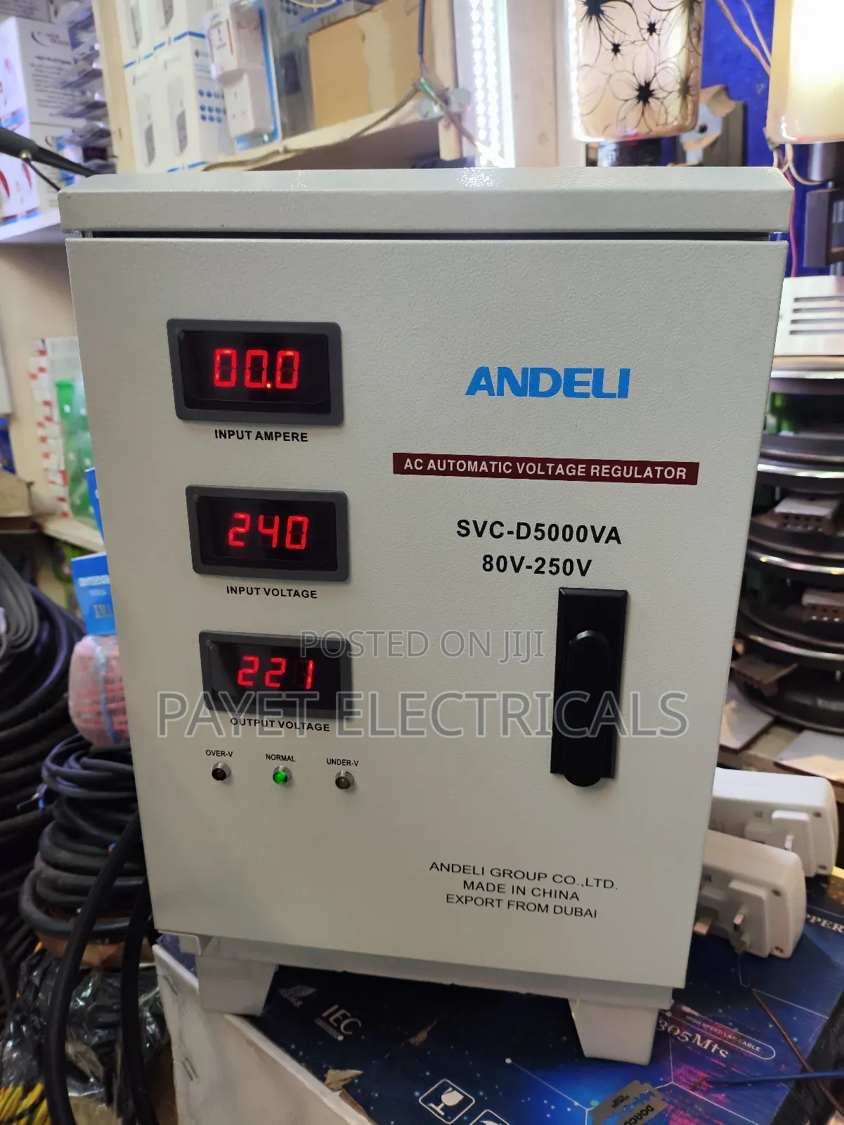 Digital SVC -D-5000watts Automatic Regulator for Andeli