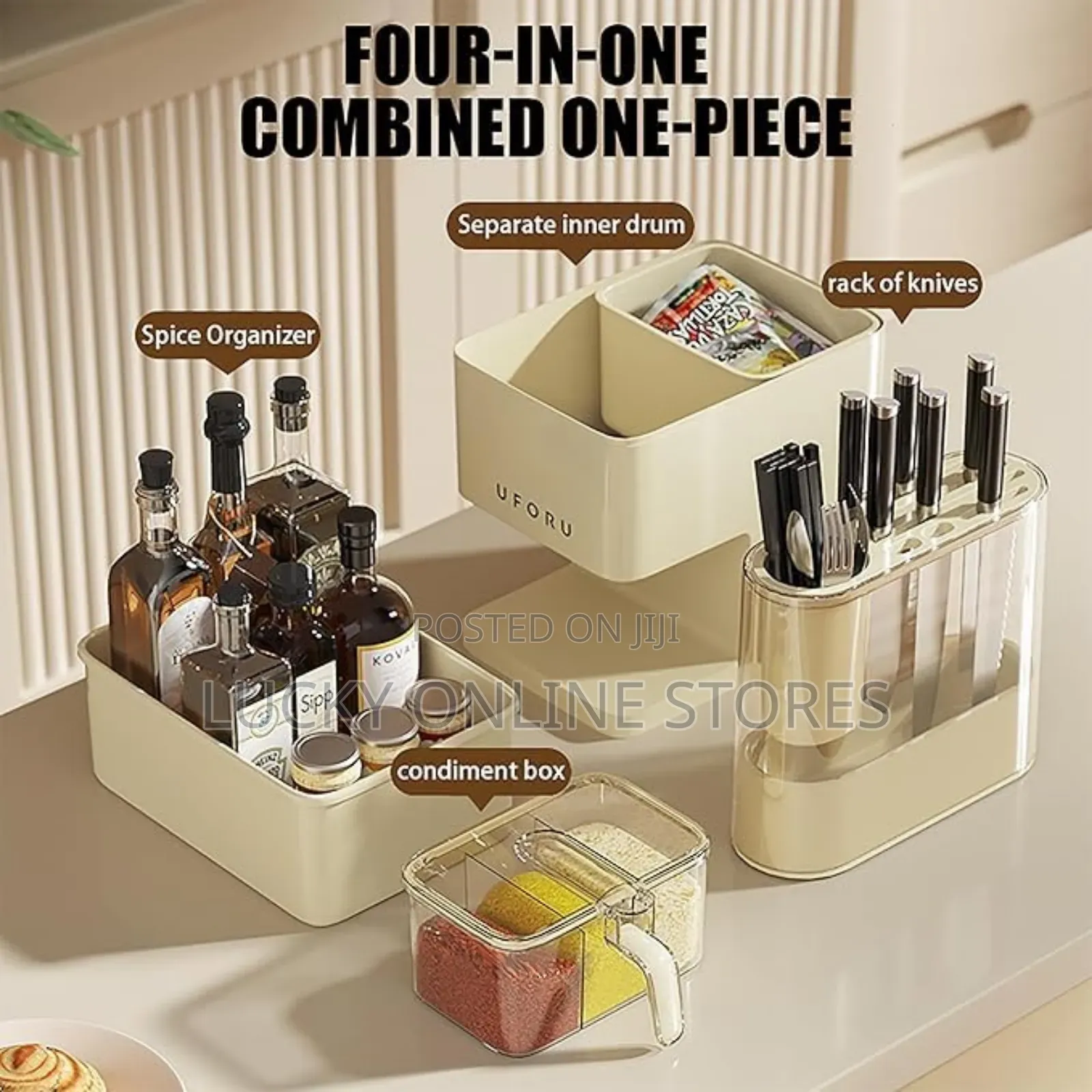 4in1 Kitchen Spice Rack Organizer