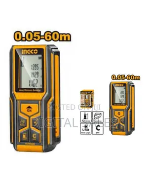 Ingco Laser Distance Detector Hldd0608 - Black/Orange