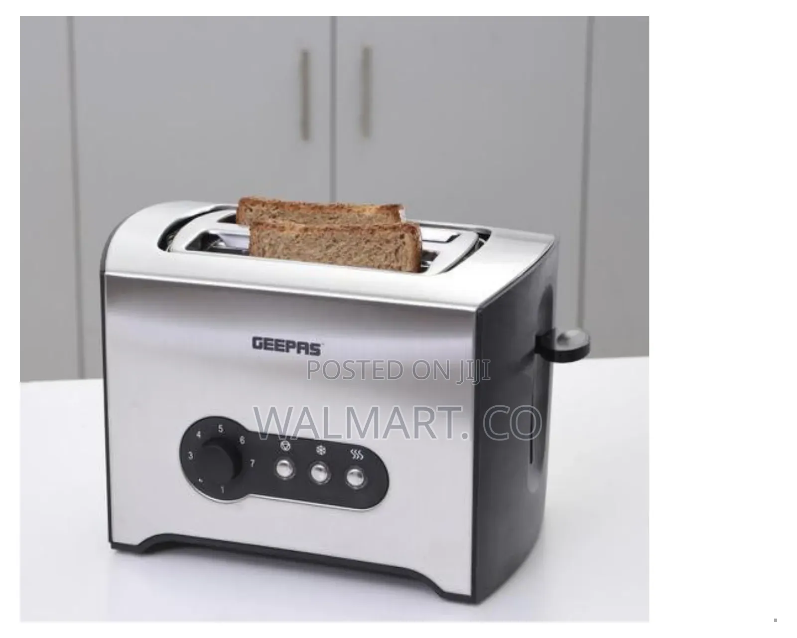 Geepas 900w 2 Slice Stainless Steel Bread Toaster