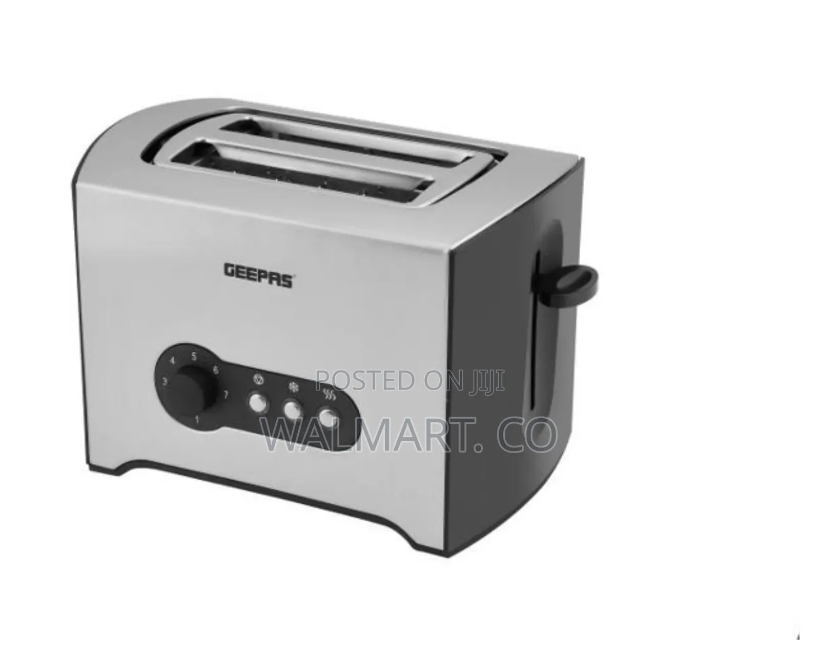 Geepas 900w 2 Slice Stainless Steel Bread Toaster