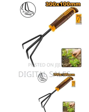 Ingco Garden Rake 300x100mm - Brown/