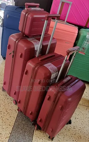 4 PCS Beauty Rubber Suitcases