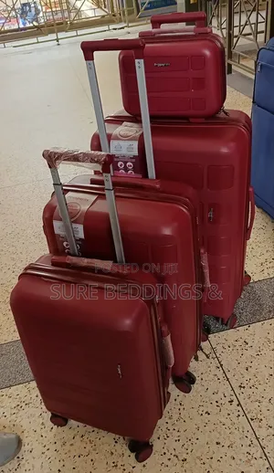 4 PCS Beauty Rubber Suitcases