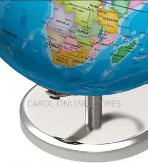 Globe Map Silver Base