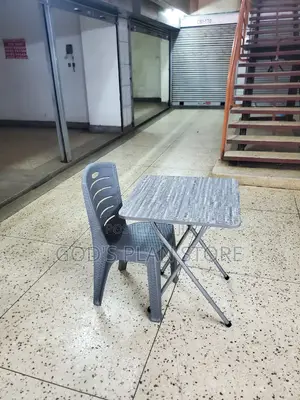 Foldable Reading Table and Plastic Chair