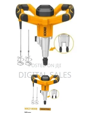 Ingco Industrial Hand Mixer Paint With Double Rod - 1800w -