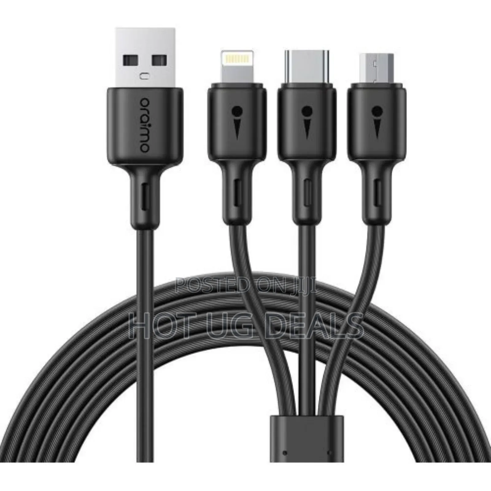 3 In 1 Charging Cable 3a Charging Cable With Micro, Type-c, Lighting