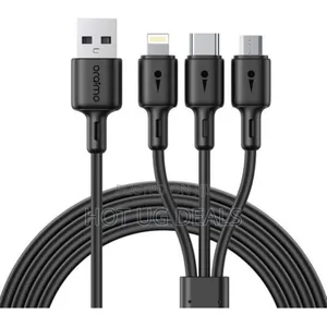 3 In 1 Charging Cable 3a Charging Cable With Micro, Type-c, Lighting