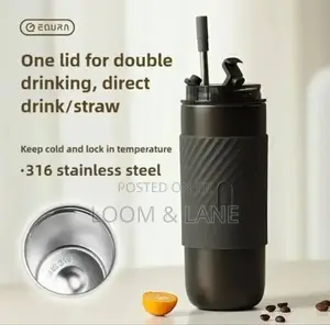 Lepresso Coffee Mug With Sleeve and Straw 520ml